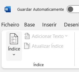 Figura 5 - Inserir Índice Automático